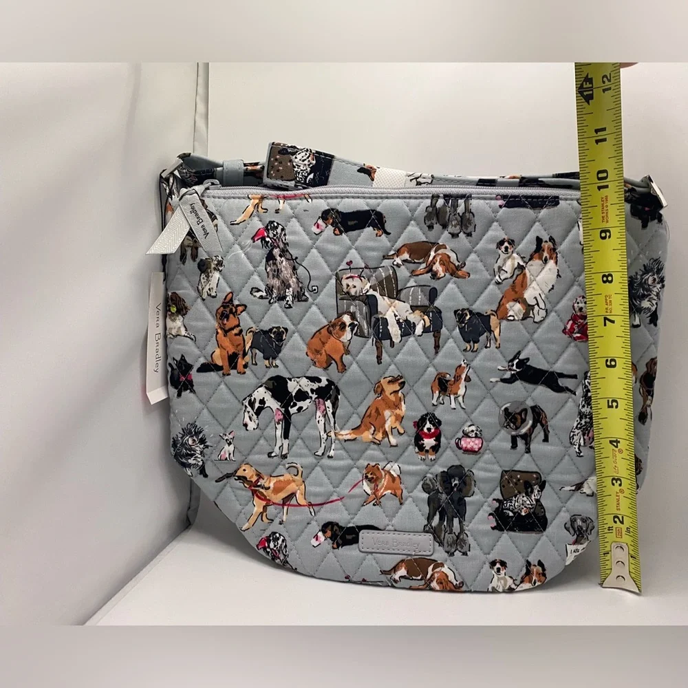 “Vera Bradley” Bucket Crossbody Bag in Cotton- (NWT) “Dog Show”Pattern - Picture 6 of 13